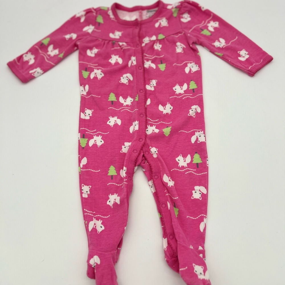 Gymboree Baby Girl Pink Kitties One Piece Jumpsuit 100% Cotton 6-9 Months